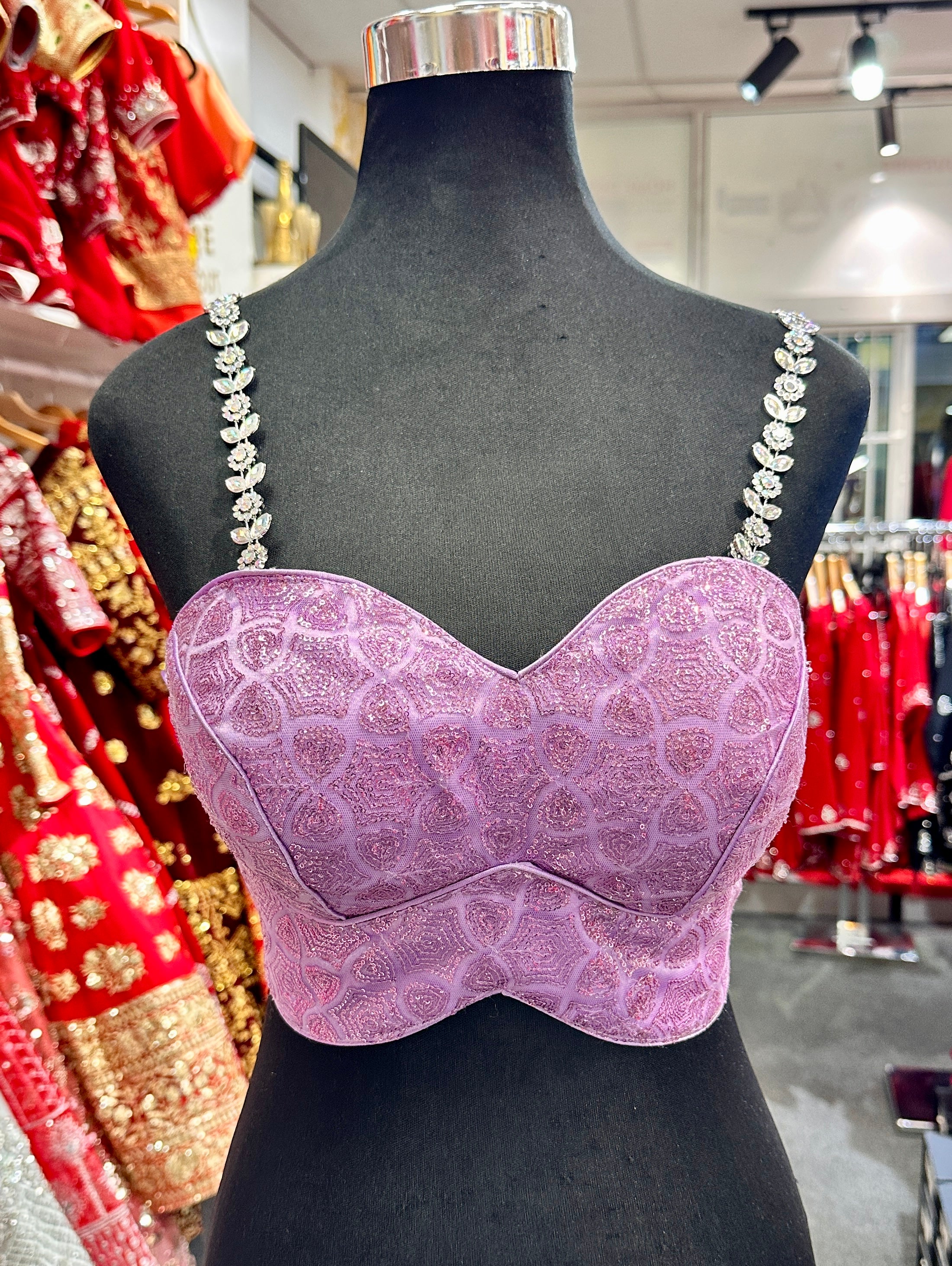 Designer Tube Blouse Purple